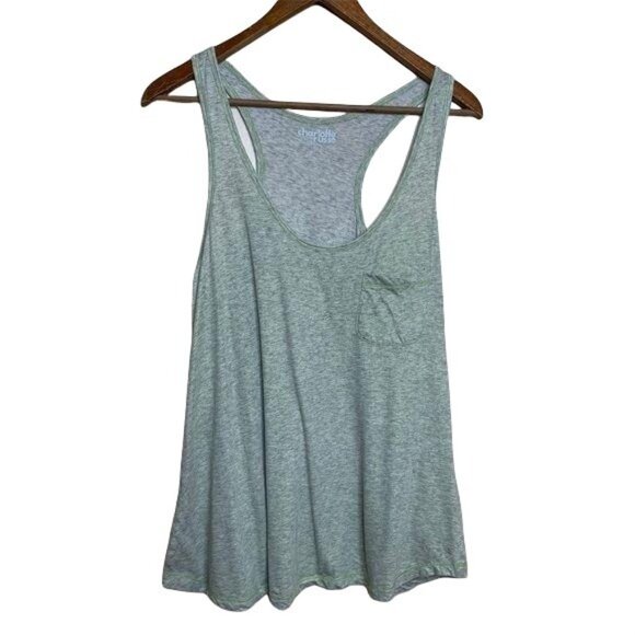 Charlotte Russe Long Tank Top Green Shimmer Metallic Tunic Sparkle Womens Size M - Picture 1 of 7